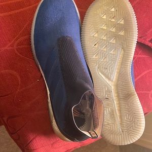 Adidas blue football shoe with rubber soul,size 11